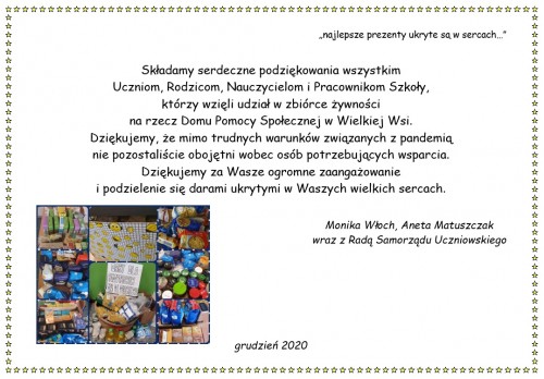 podziekowanie