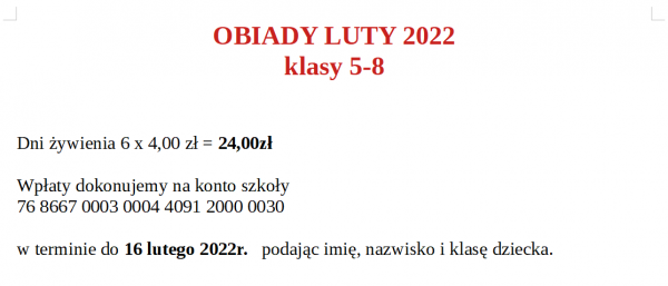 obiady 5 8 luty