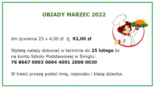 obiady marzec 2022