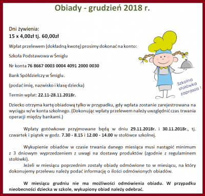 Obiady grudzień