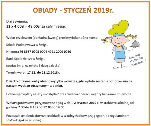 obiady styczeń