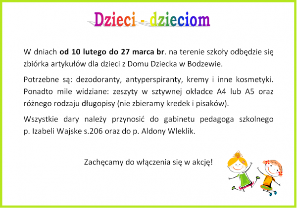 dzieci dzieciom