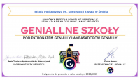 certyfikat geniallna szkoła