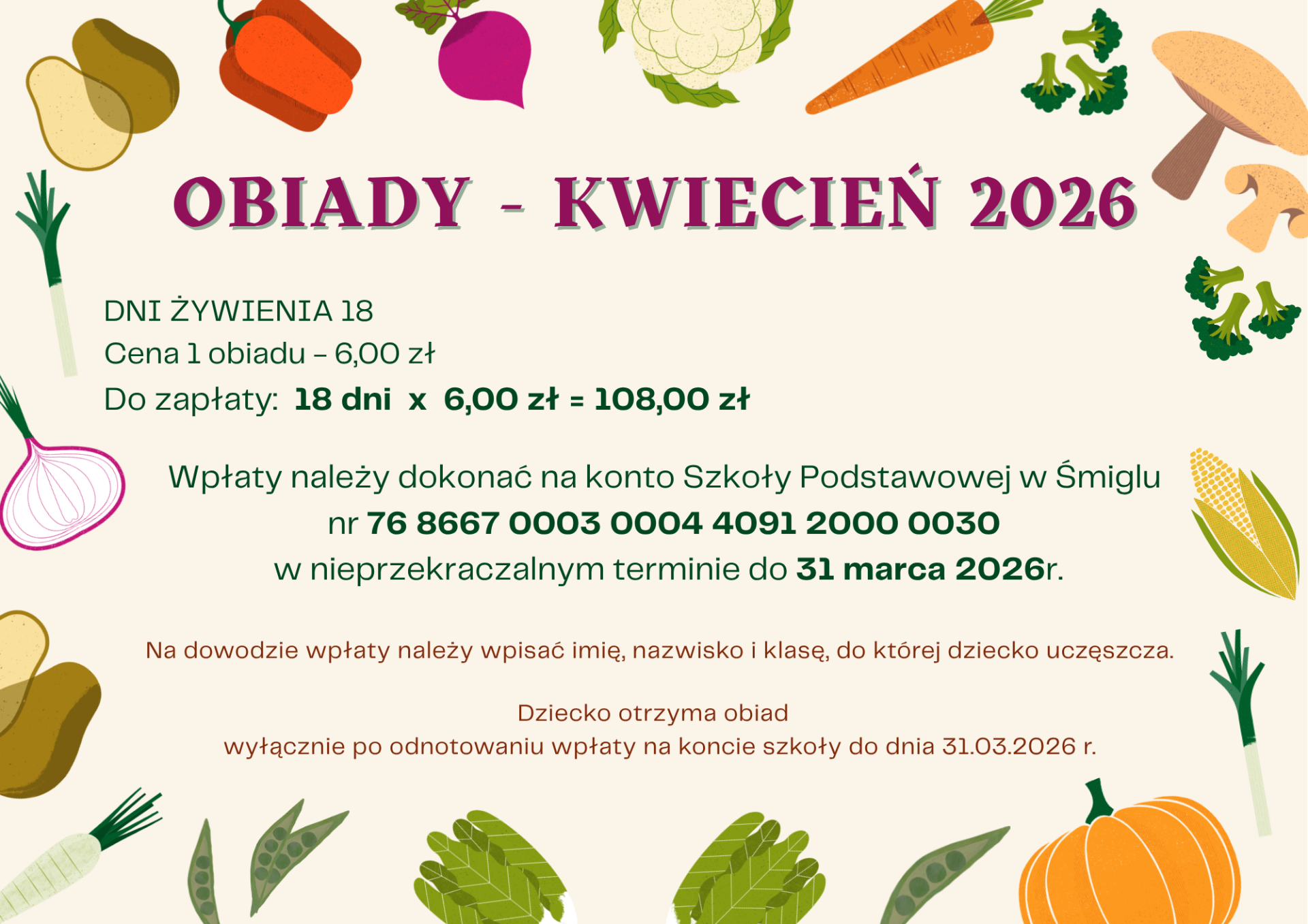 obiady - kwiecień