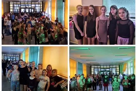 dzieci na dyskotece karnawałowej